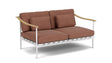 Barlow Tyrie Aura Deep Seating Canapé 2 places avec coussins Armature Artic White Heritage Rust 18021V Laminé Waterproof 