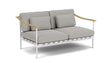Barlow Tyrie Aura Deep Seating Canapé 2 places avec coussins Armature Artic White Lead Chine 3756V Laminé Waterproof 