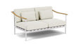 Barlow Tyrie Aura Deep Seating Canapé 2 places avec coussins Armature Artic White Marble 3966V Laminé Waterproof 