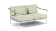 Barlow Tyrie Aura Deep Seating Canapé 2 places avec coussins Armature Artic White Mint 3967V Laminé Waterproof 