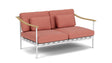 Barlow Tyrie Aura Deep Seating Canapé 2 places avec coussins Armature Artic White Natte Flamingo 10234V Laminé Waterproof 