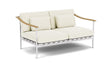 Barlow Tyrie Aura Deep Seating Canapé 2 places avec coussins Armature Artic White Natural 5404V Laminé Waterproof 