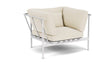 Barlow Tyrie Aura Deep Seating Fauteuil Club lounge accoudoirs alu avec coussins Armature Artic White Canvas 5453V Laminé Waterproof 