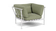 Barlow Tyrie Aura Deep Seating Fauteuil Club lounge accoudoirs alu avec coussins Armature Artic White Canvas Almond 3983V Laminé Waterproof 