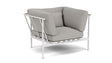 Barlow Tyrie Aura Deep Seating Fauteuil Club lounge accoudoirs alu avec coussins Armature Artic White Lead Chine 3756V Laminé Waterproof 