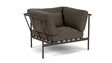 Barlow Tyrie Aura Deep Seating Fauteuil Club lounge accoudoirs alu avec coussins Armature Forge Grey Dark Taupe 10059V Laminé Waterproof 