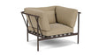 Barlow Tyrie Aura Deep Seating Fauteuil Club lounge accoudoirs alu avec coussins Armature Forge Grey Heather Beige 5476V Laminé Waterproof 