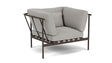Barlow Tyrie Aura Deep Seating Fauteuil Club lounge accoudoirs alu avec coussins Armature Forge Grey Lead Chine 3756V Laminé Waterproof 