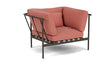 Barlow Tyrie Aura Deep Seating Fauteuil Club lounge accoudoirs alu avec coussins Armature Forge Grey Natte Flamingo 10234V Laminé Waterproof 