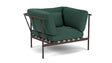 Barlow Tyrie Aura Deep Seating Fauteuil Club lounge accoudoirs alu avec coussins Armature Forge Grey Natte Ivy 10232V Laminé Waterproof 