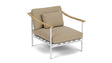 Barlow Tyrie Aura Deep Seating Fauteuil Club lounge avec coussins Armature Artic White Heather Beige 5476V Laminé Waterproof 