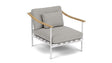 Barlow Tyrie Aura Deep Seating Fauteuil Club lounge avec coussins Armature Artic White Lead Chine 3756V Laminé Waterproof 
