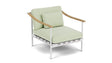 Barlow Tyrie Aura Deep Seating Fauteuil Club lounge avec coussins Armature Artic White Mint 3967V Laminé Waterproof 