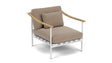 Barlow Tyrie Aura Deep Seating Fauteuil Club lounge avec coussins Armature Artic White Taupe 3729V Laminé Waterproof 
