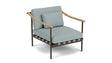 Barlow Tyrie Aura Deep Seating Fauteuil Club lounge avec coussins Armature Forge Grey Frosty Chine 10025V Laminé Waterproof 