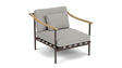 Barlow Tyrie Aura Deep Seating Fauteuil Club lounge avec coussins Armature Forge Grey Lead Chine 3756V Laminé Waterproof 