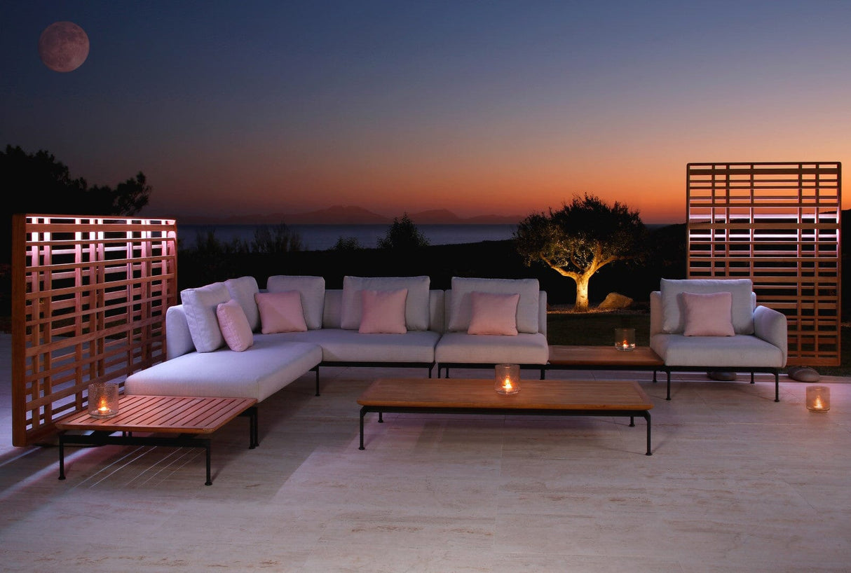 Barlow Tyrie Layout Deep Seating Bridging Table 80 (88x82cm) Plateau Teck à accrocher entre 2 modules 