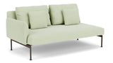 Barlow Tyrie Layout Deep Seating Double Seat - One Arm - avec coussins Armature Forge Grey Mint 3967V Laminé Waterproof 