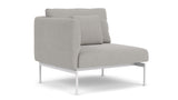 Barlow Tyrie Layout Deep Seating Single Seat - One High Arm - avec coussins Armature Artic White Lead Chine 3756V Laminé Waterproof 