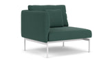 Barlow Tyrie Layout Deep Seating Single Seat - One High Arm - avec coussins Armature Artic White Natte Ivy 10232V Laminé Waterproof 
