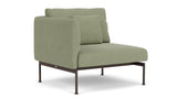 Barlow Tyrie Layout Deep Seating Single Seat - One High Arm - avec coussins Armature Forge Grey Canvas Almond 3983V Laminé Waterproof 