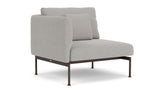 Barlow Tyrie Layout Deep Seating Single Seat - One High Arm - avec coussins Armature Forge Grey Lead Chine 3756V Laminé Waterproof 