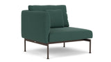 Barlow Tyrie Layout Deep Seating Single Seat - One High Arm - avec coussins Armature Forge Grey Natte Ivy 10232V Laminé Waterproof 