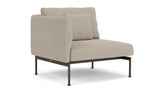 Barlow Tyrie Layout Deep Seating Single Seat - One High Arm - avec coussins Armature Forge Grey Stone 3988V Laminé Waterproof 