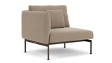 Barlow Tyrie Layout Deep Seating Single Seat - One High Arm - avec coussins Armature Forge Grey Taupe 3729V Laminé Waterproof 