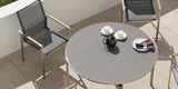Barlow Tyrie Mercury Dining Table 120 (ronde Ø120cm) Plateau en verre 