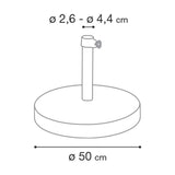 Grosfillex Sockel Sonnenschirm 30kg PVC