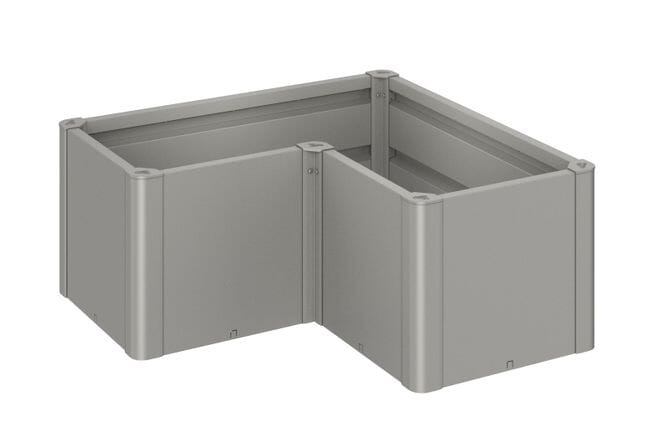 Biohort Belvedere Bac à plantes L100 (102x102cm) L-Form 45cm MINI Gris quartz métallique