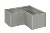 Biohort Belvedere Bac à plantes L100 (102x102cm) L-Form 45cm MINI Gris quartz métallique