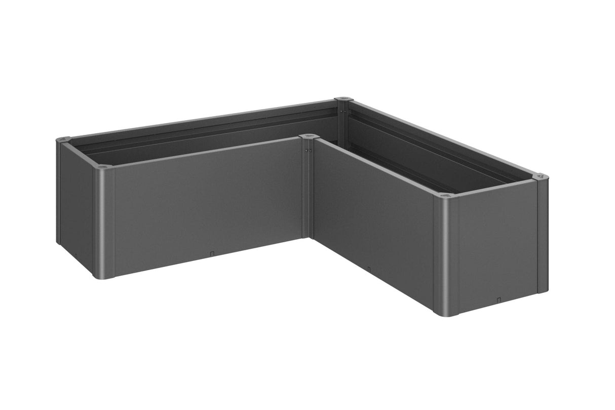Biohort Belvedere Bac à plantes L150 (152x152cm) L-Form 45cm MINI Gris foncé métallique