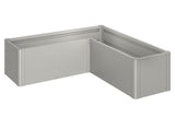 Biohort Belvedere Bac à plantes L150 (152x152cm) L-Form 45cm MINI Gris quartz métallique