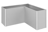 Biohort Belvedere Bac à plantes L150 (152x152cm) L-Form 77cm MAXI Argent métallique