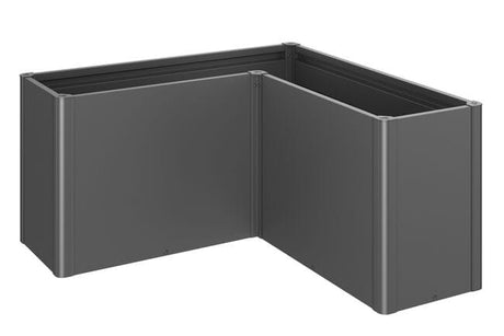 Biohort Belvedere Bac à plantes L150 (152x152cm) L-Form 77cm MAXI Gris foncé métallique