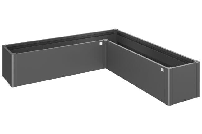 Biohort Belvedere Bac à plantes L200 (201x201cm) L-Form 45cm MINI Gris foncé métallique