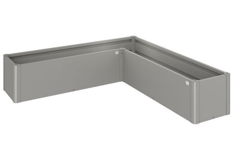 Biohort Belvedere Bac à plantes L200 (201x201cm) L-Form 45cm MINI Gris quartz métallique