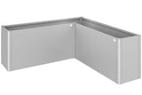 Biohort Belvedere Bac à plantes L200 (201x201cm) L-Form 77cm MAXI Argent métallique