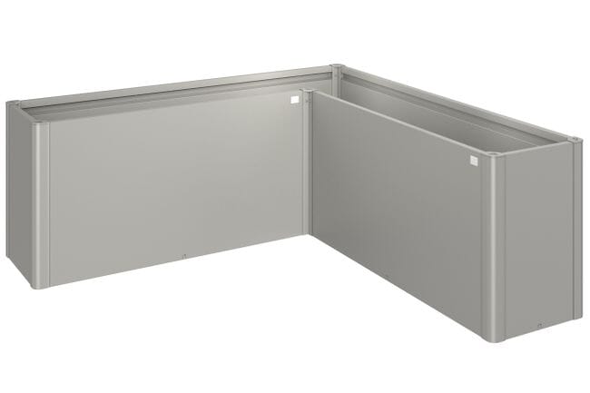 Biohort Belvedere Bac à plantes L200 (201x201cm) L-Form 77cm MAXI Gris quartz métallique