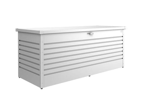 Biohort FreizeitBox Coffre de jardin 200 (201x79cm, H:83cm) Argent métallique 