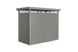 Biohort HighLine Abri de jardin H1 (275x155cm, H:222cm) Porte standard Gris quartz métallique