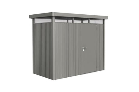 Biohort HighLine Abri de jardin H1 (275x155cm, H:222cm) Porte standard Gris quartz métallique