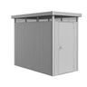 Biohort HighLine Abri de jardin H1S (155x275cm, H:222cm) Porte standard sur petit côté Argent métallique