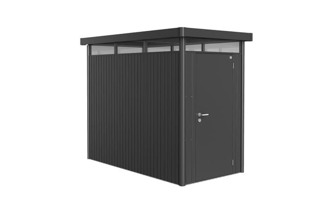 Biohort HighLine Abri de jardin H1S (155x275cm, H:222cm) Porte standard sur petit côté Gris foncé métallique