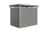 Biohort HighLine Abri de jardin H2 (275x195cm, H:222cm) Double porte Gris quartz métallique