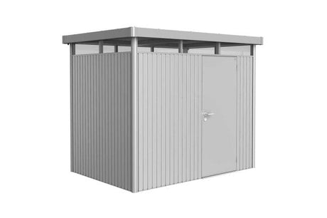 Biohort HighLine Abri de jardin H2 (275x195cm, H:222cm) Porte standard Argent métallique