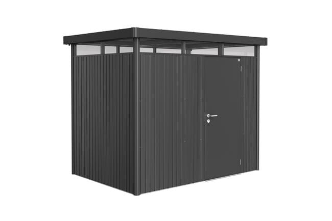 Biohort HighLine Abri de jardin H2 (275x195cm, H:222cm) Porte standard Gris foncé métallique