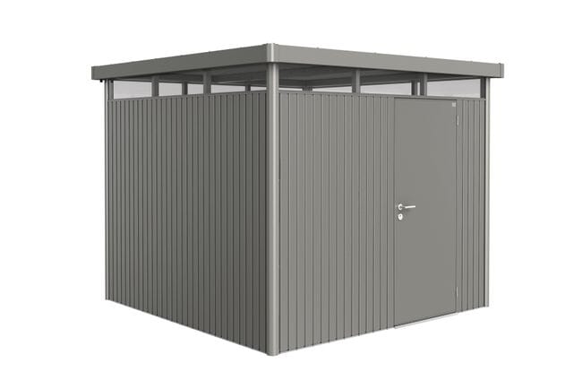 Biohort HighLine Abri de jardin H4 (275x275cm, H:222cm) Porte standard Gris quartz métallique